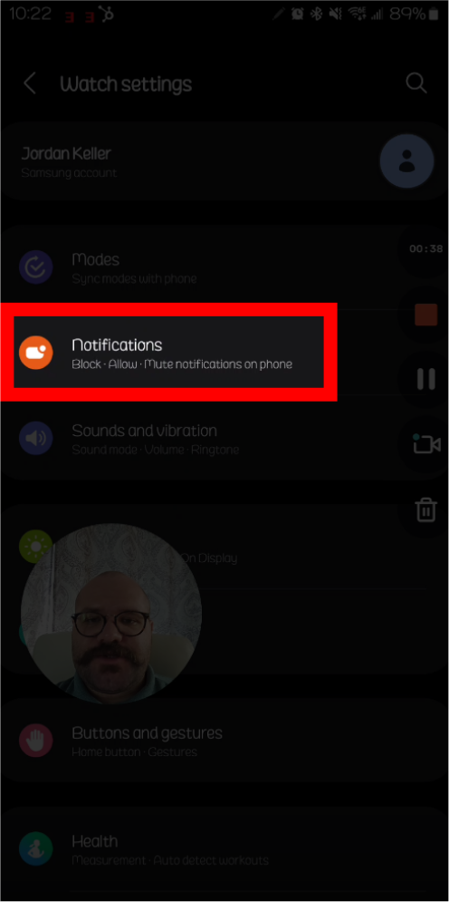 Android Smart Watch Notifications