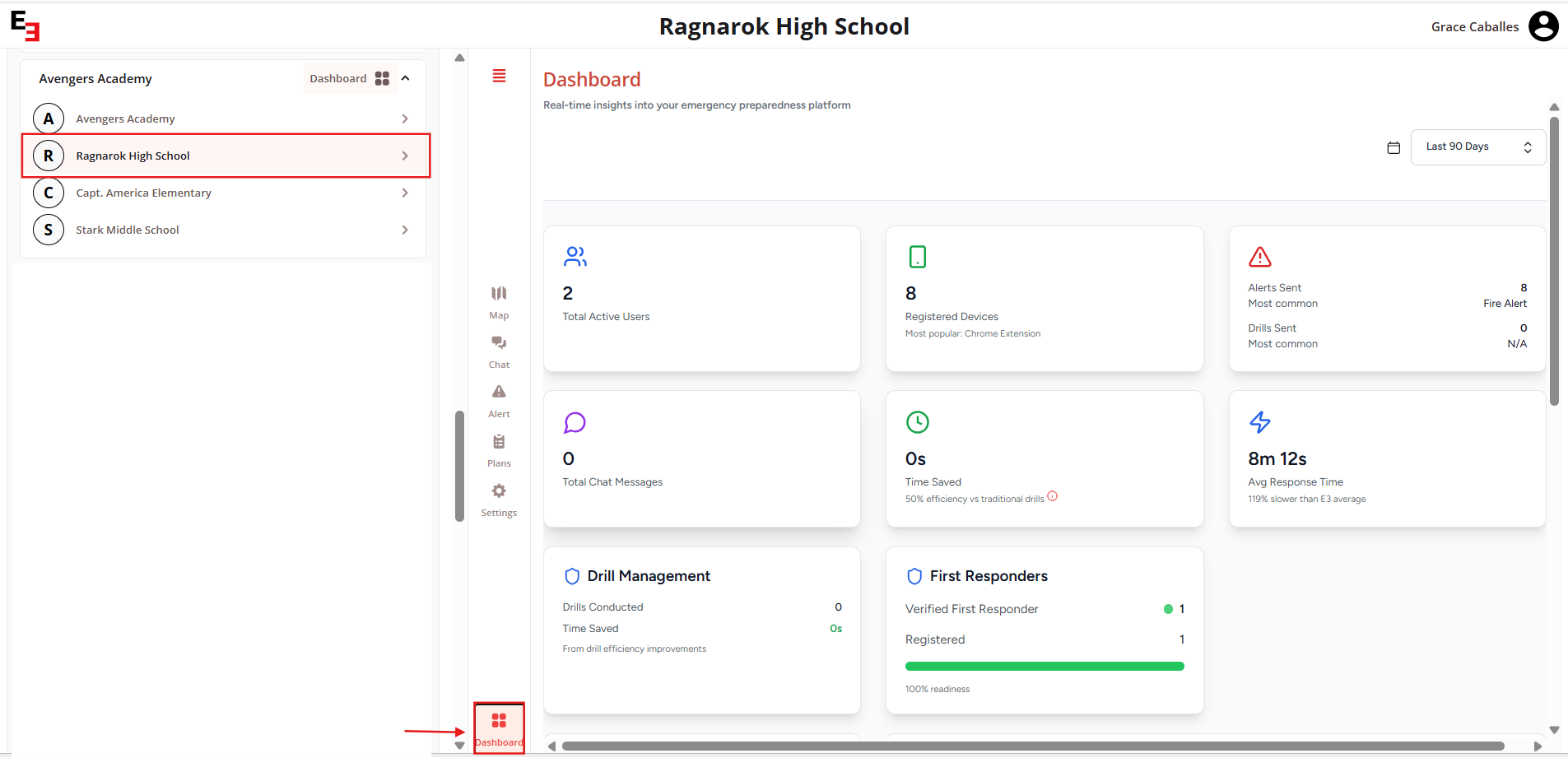E3 Workspace Dashboard & Manage Workspace (In-App Admin Portal)
