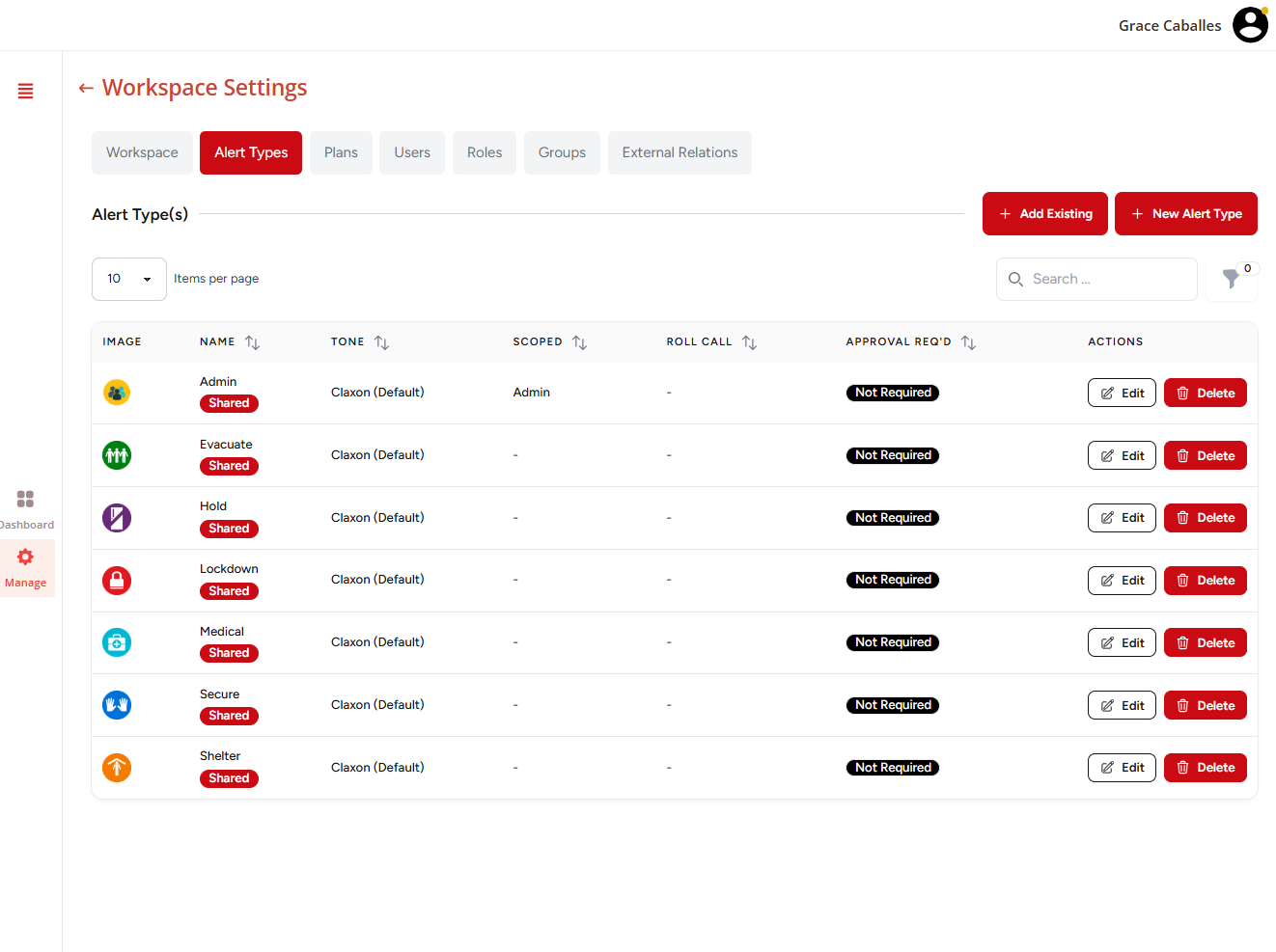 E3 Workspace Dashboard & Manage Workspace (In-App Admin Portal)
